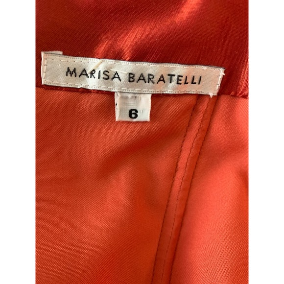 Marisa Baratelli Silk Off Shoulder Evening Gown Sz 6 - Picture 4 of 5